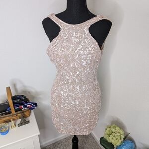 Parker Black Hannah Embellished Mini In Blush